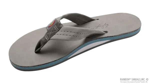 Signature Series – Men’s Single Layer Premier Grey Leather Lt Blue Midsole