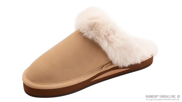 Sunset Snugs – Leather, Fleece Lined Slipper Single Layer Arch