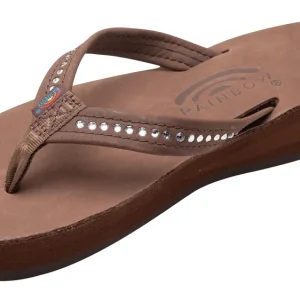 Four Layer Leather Wedge – 3/4″ Strap with Crystals